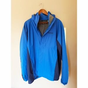 Marmot Men's Castleton Component Shell Waterproof Jacket Blue Long Sleeve XL